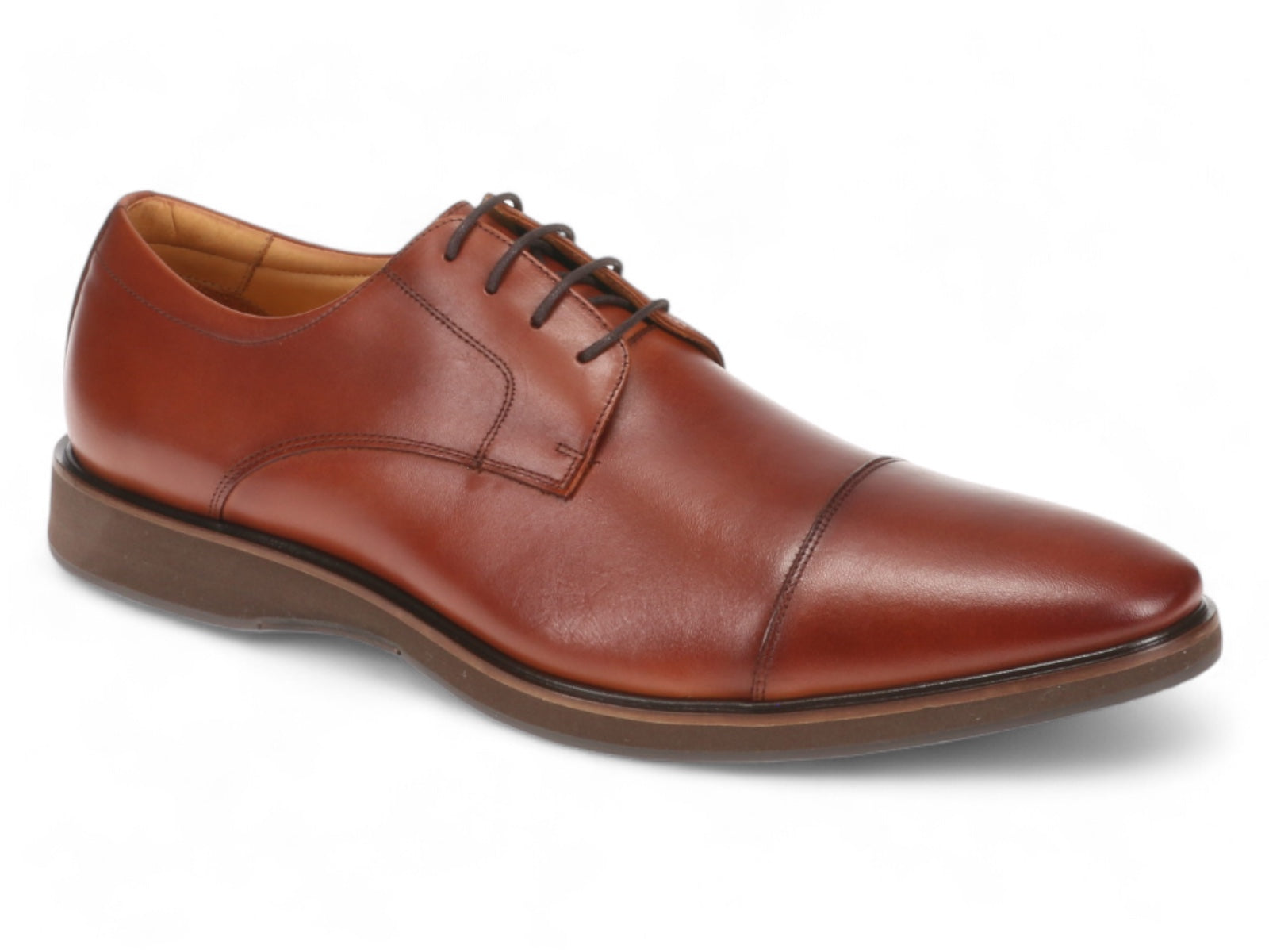 Michael Ellis Elliott Cap-Toe Dress Shoe Whiskey Brown – 2BigFeet