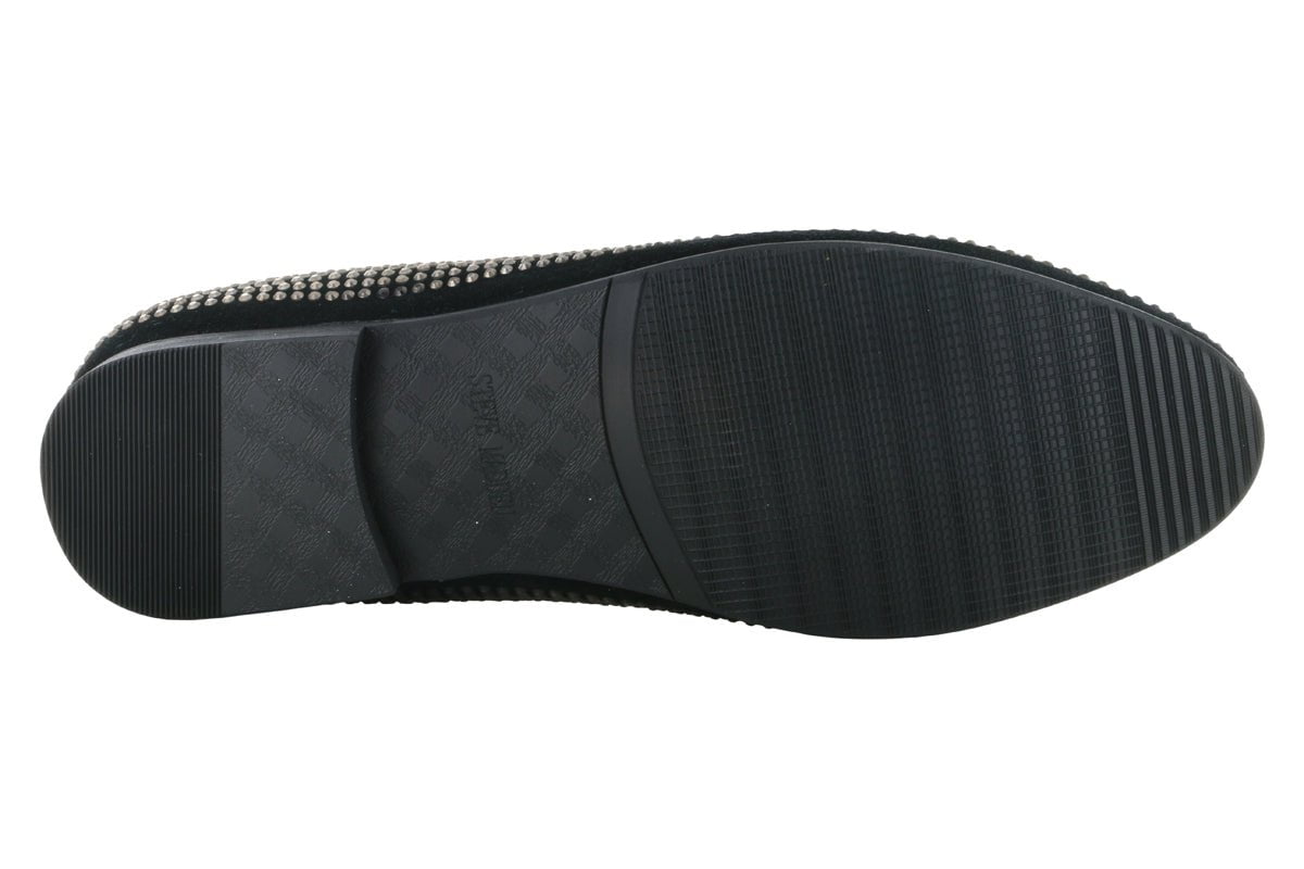 Steve Madden Caviarr Silver Rhinestone Loafer