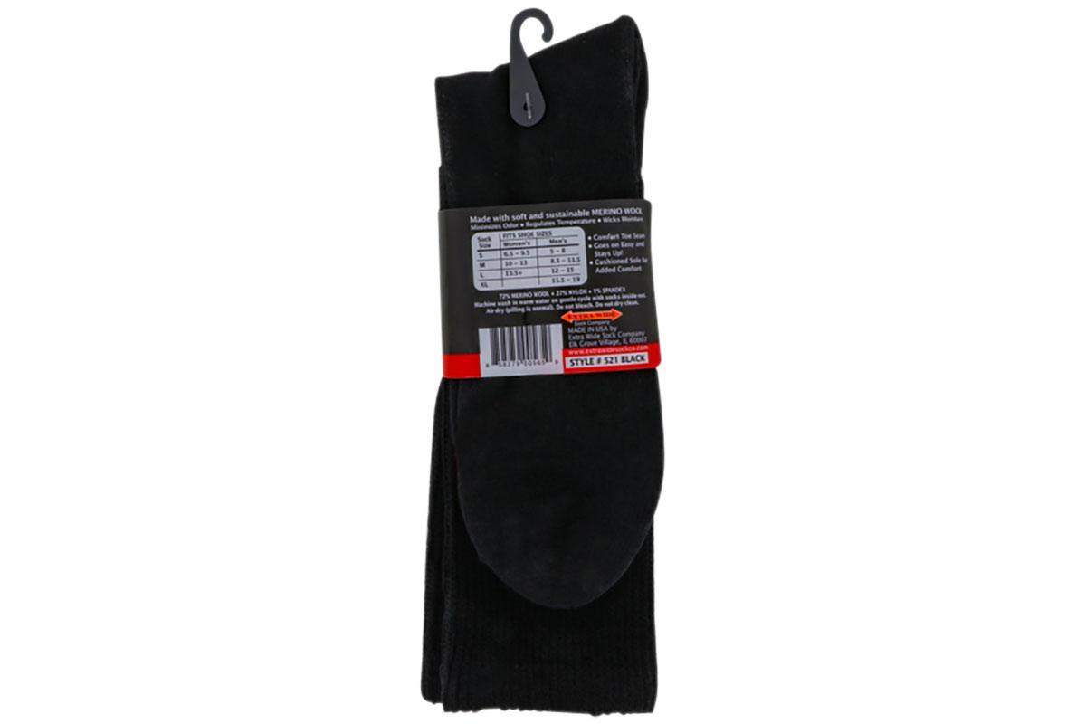Socks Loose Fit Wool Crew Black