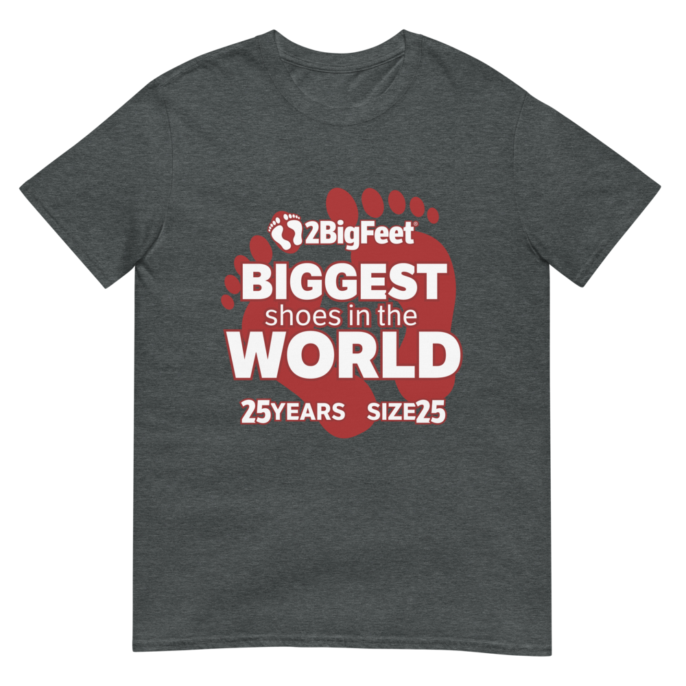 2BigFeet 25th Anniversary T-Shirt - Dark Heather Grey