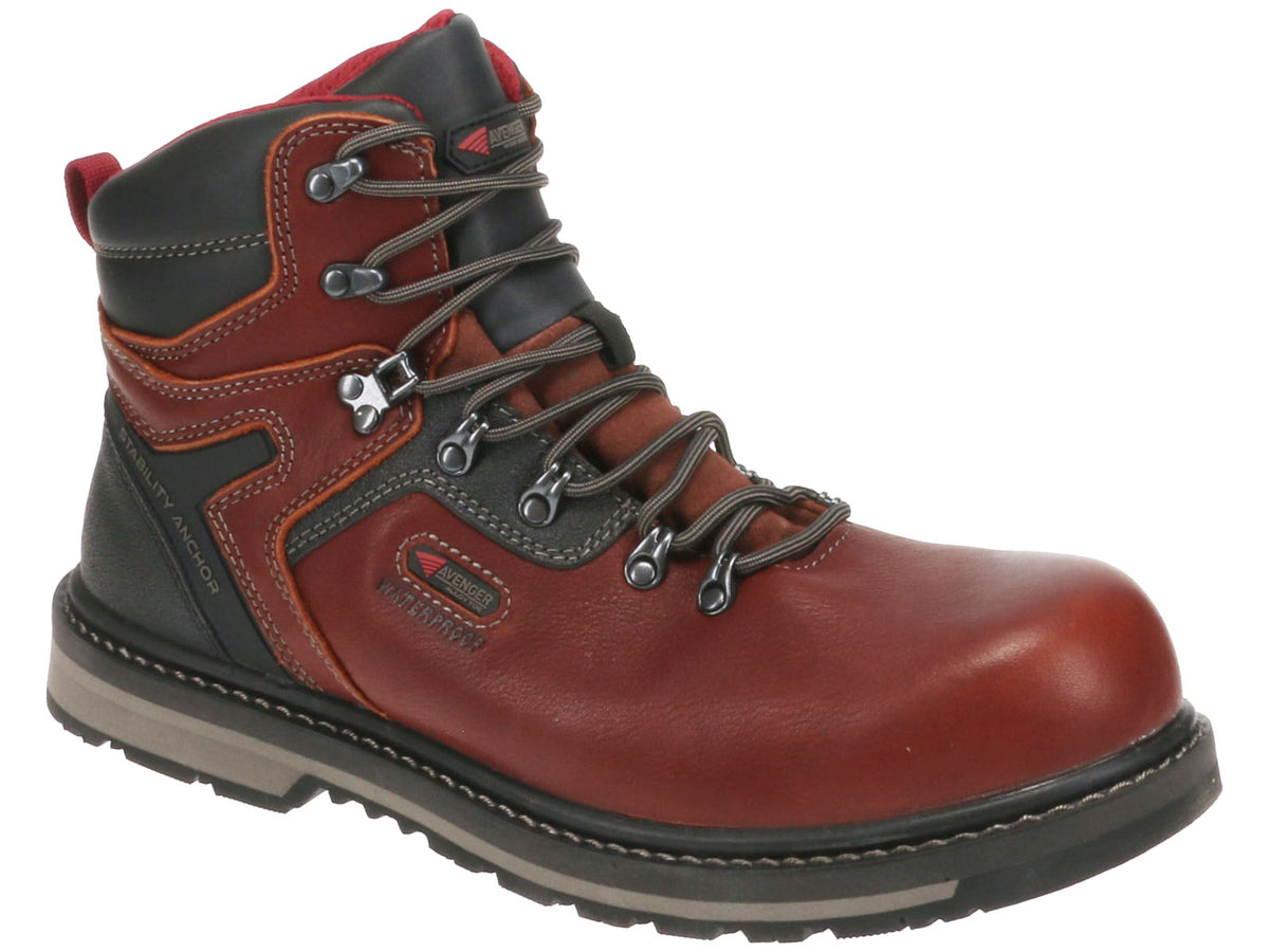 Avenger Brown Hiking Boots Avenger Soft Towed Hiker Boots Brown Leather Mens 9 US | eBay main image 4