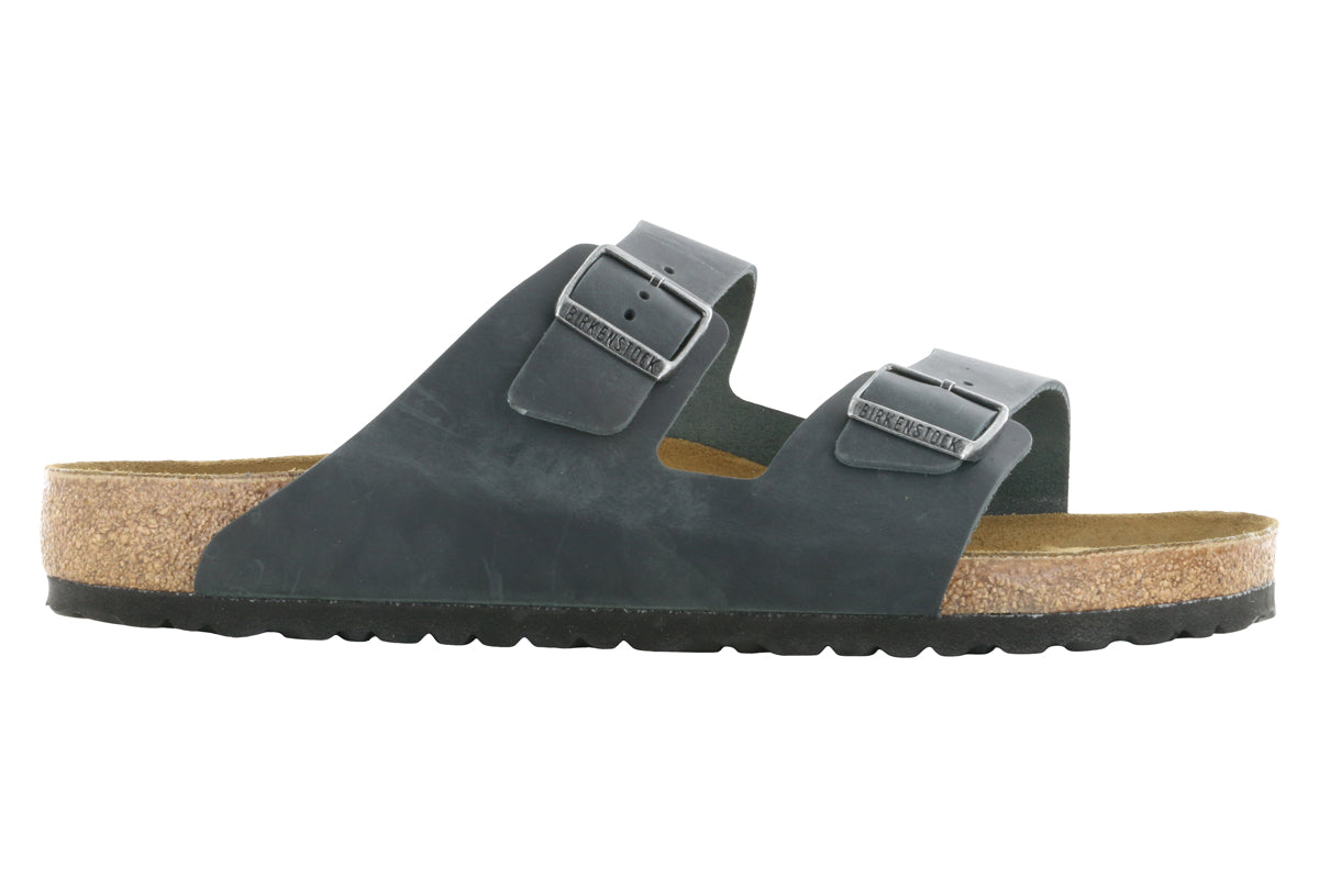Birkenstock Arizona Oiled Leather Black – 2BigFeet