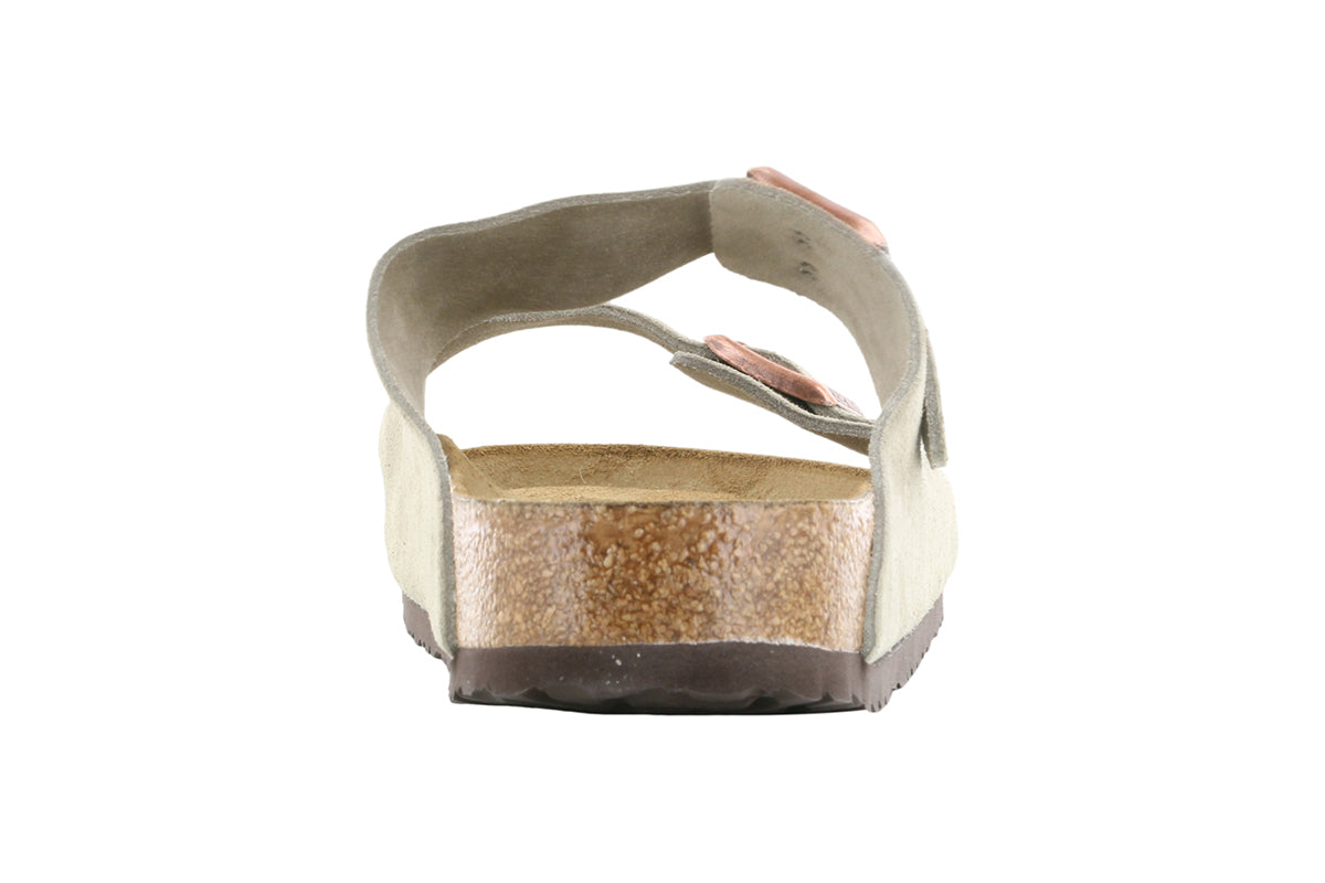 Birkenstock Arizona Soft Footbed Suede Leather Taupe 2BigFeet
