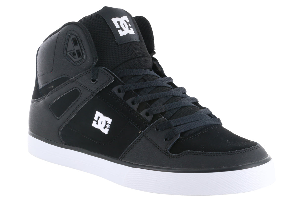 DC Pure High Top Shoes Black 2BigFeet