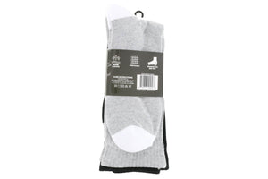 Michael Ellis BIG Crew Socks Black/Grey 3-Pack - Extra Wide
