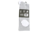 Michael Ellis BIG Crew Socks White/Grey 3-Pack - Extra Wide