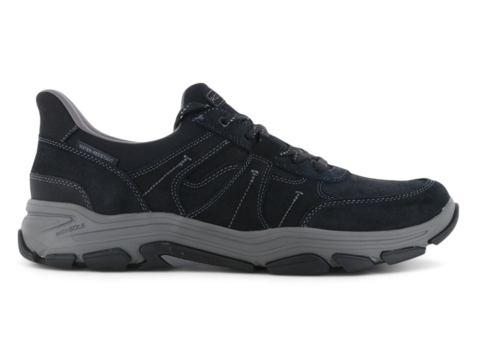 Rockport Rhett Step Activated Walking Shoes Black 2BigFeet