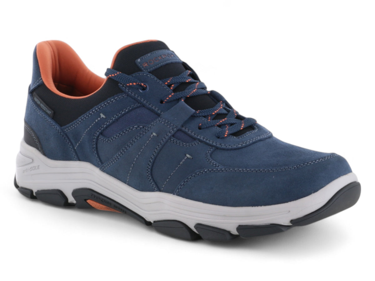 Rhett Blue Rockport Rhett Step Activated Walking Shoes Blue – 2BigFeet
