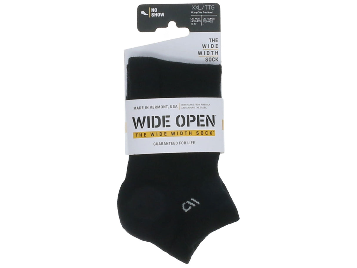 Wide Open No Show Sock Black