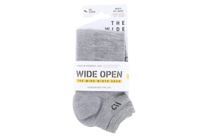 Wide Open No Show Sock Grey