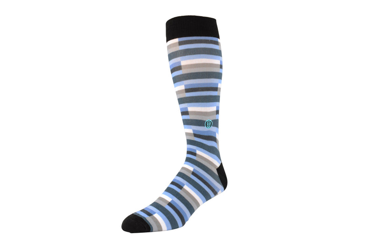 Tall Order Cary Dress Socks Blue Stripe