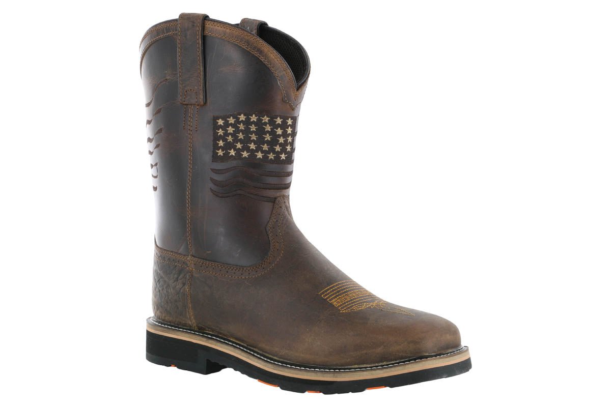 Hoss Rushmore Western Rancher Soft Toe Boot Brown