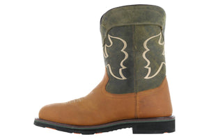 Hoss Showdown Composite Toe Western Boot Olive