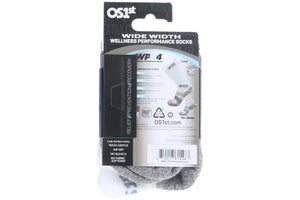 OS1st WP4 Wellness Performance No Show Socks Wide White