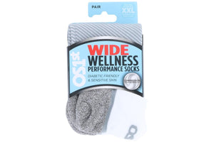 OS1st WP4 Wellness Performance No Show Socks Wide White