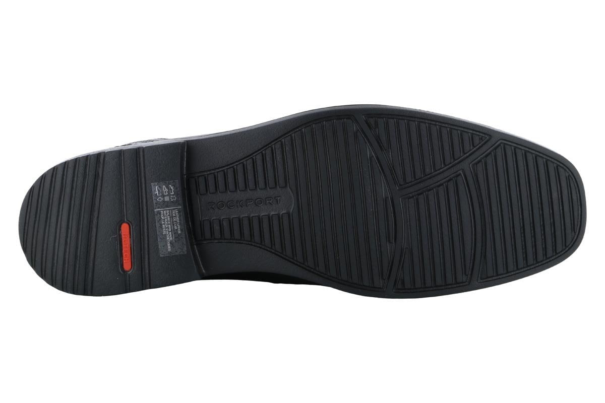 Rockport Style Leader 2 Bike Toe Slip On Black 2BigFeet