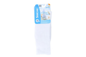 Simcan Comfort Diabetic Crew Sock White