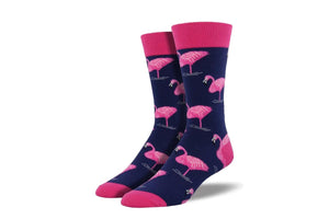 Socksmith Flamingo Crew Fun Socks Navy