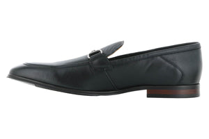 Steve Madden Aahron Black Leather Dress Loafer