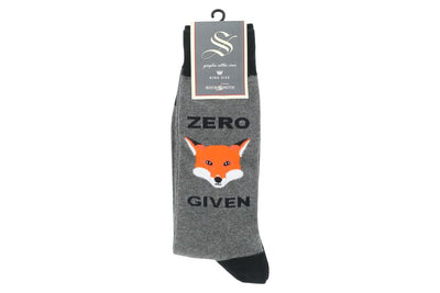 Socksmith Zero "Fox" Given Crew Fun Socks Grey