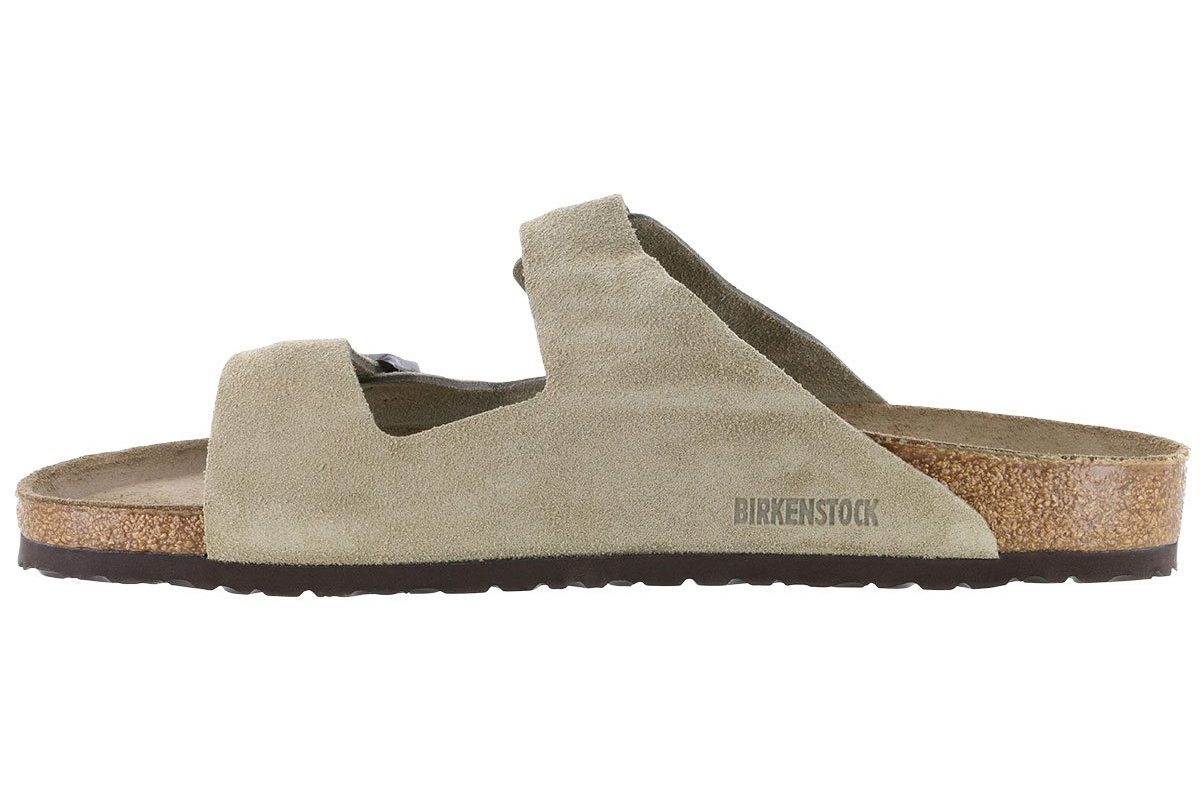 Birkenstock Arizona Taupe Two-Strap Sandal - 2BigFeet