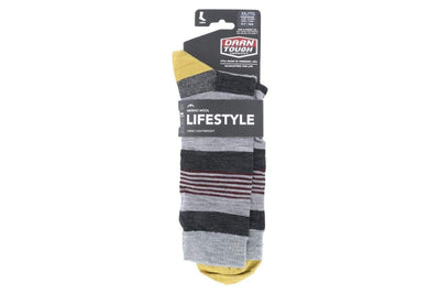 Darn Tough Oxford Crew Sock Gray Stripe