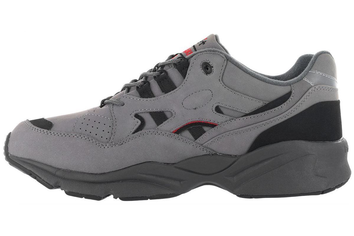 Propét Zapatillas deportivas para hombre Stability Walker Medicare/Hcpcs  Code = A5500 Diabetic Shoe Sneaker, Cuero Chocolate/Negro