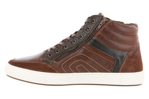 Propet Kenton High Top Casual Sneaker Brown