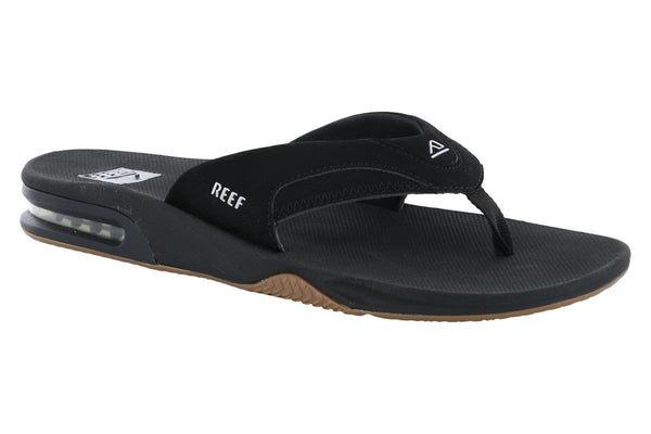NEW Reef Fanning Black Flip Flop Sandals Bottle Opener Comfort Beach Sandals Men main image 4