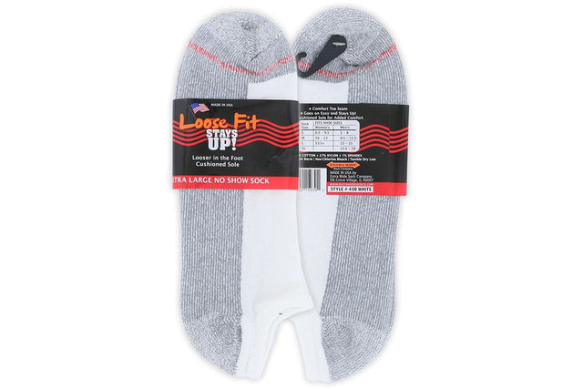 Socks Loose Fit No Show White